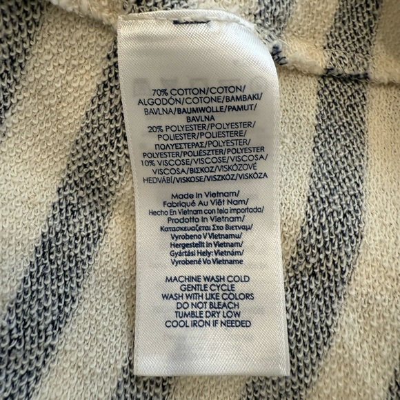 **CHAPS Striped Hoodie – Size Large – Cotton Blend – Coastal Casual Layer** - Picture 4 of 5